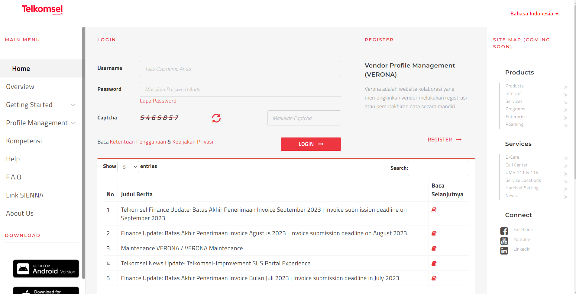 Verona Vendor Management Telkomsel
